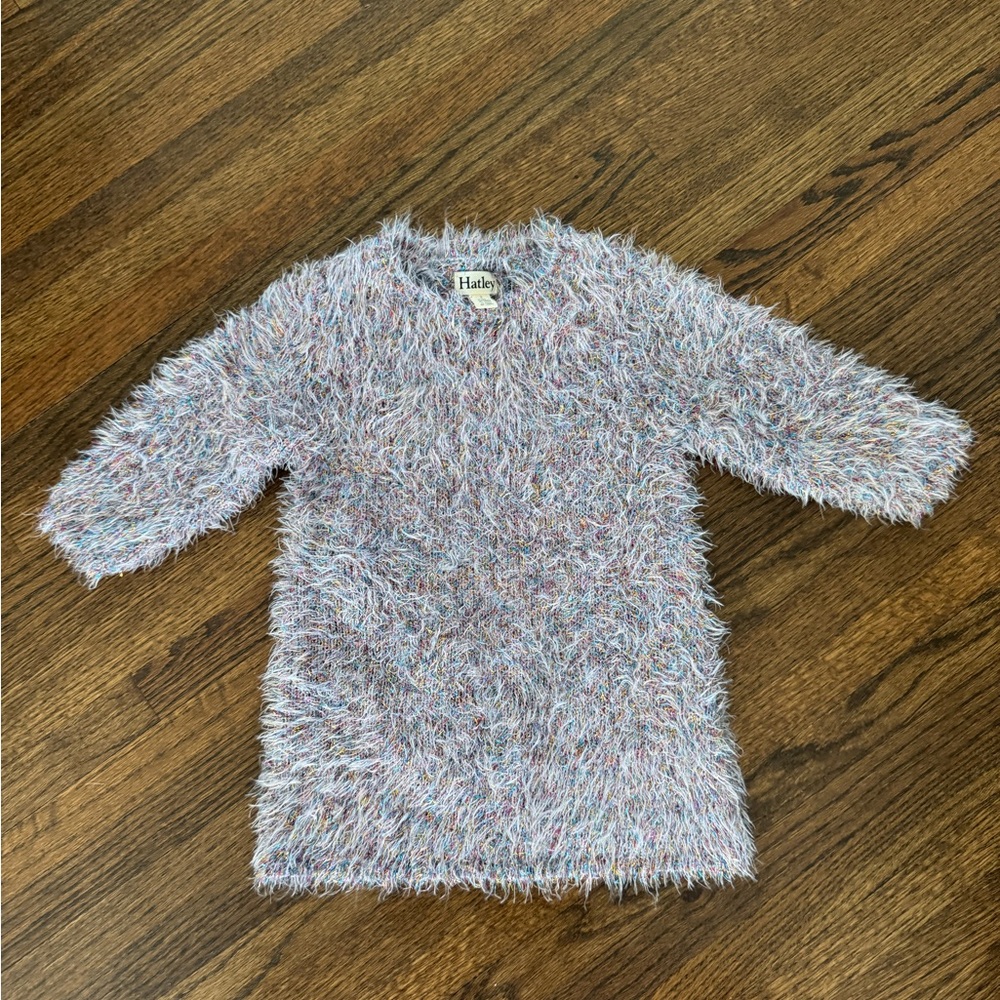 Hatley Gray Crew Neck Fuzzy Sweater